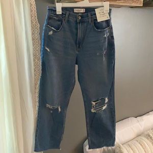 Abercrombie Curve Love Distressed Jeans